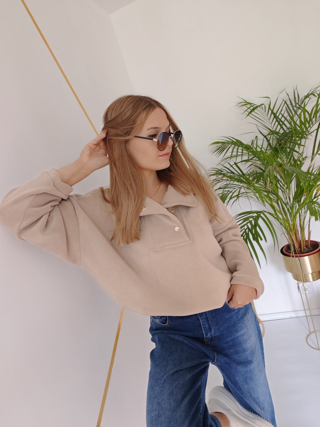 Bluza polarowa MILAGRO Beige beżowa polska produkcja UNI