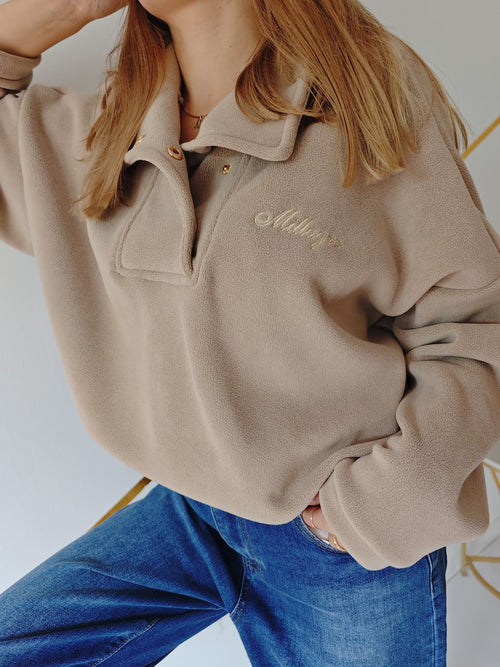 Bluza polarowa MILAGRO Beige beżowa polska produkcja UNI