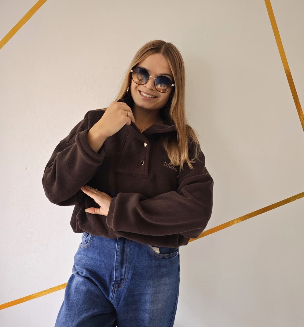 Bluza polarowa MILAGRO ciemna Czekoladowa polski producent UNI 🤎