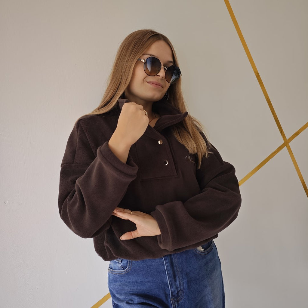 Bluza polarowa MILAGRO ciemna Czekoladowa polski producent UNI 🤎