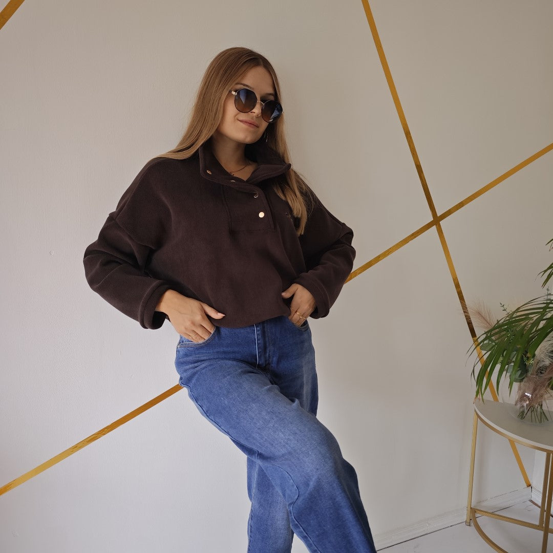 Bluza polarowa MILAGRO ciemna Czekoladowa polski producent UNI 🤎