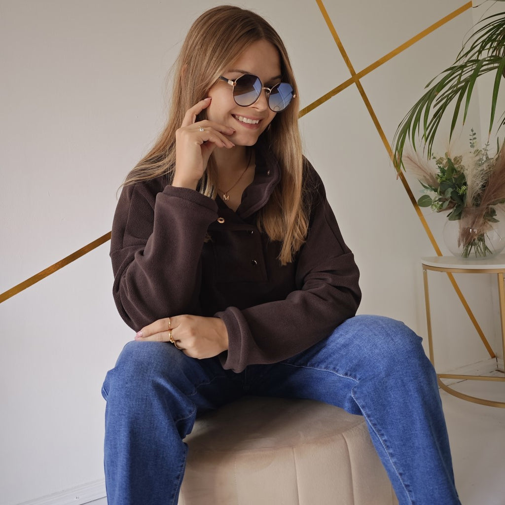 Bluza polarowa MILAGRO ciemna Czekoladowa polski producent UNI 🤎