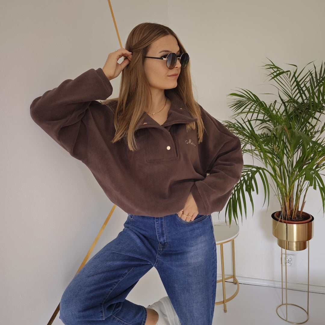 Bluza polarowa MILAGRO Czekoladowa  polski producent UNI
